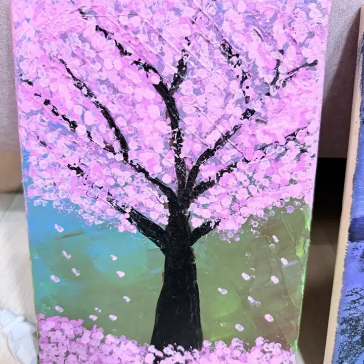 [BUNJANG] Hand-Painted Oil Painting Set (4 Pieces) / 직접 그린 유화 4종 세트