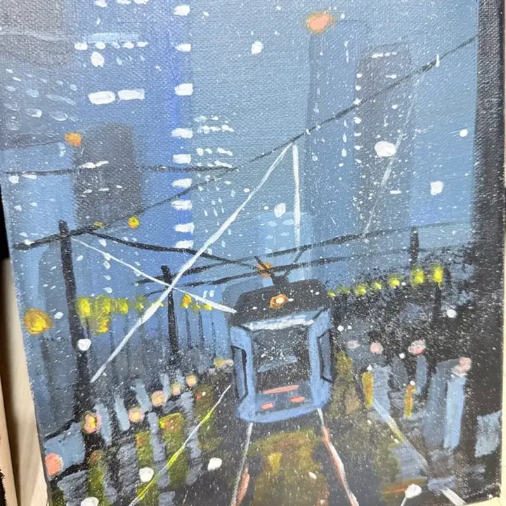 [BUNJANG] Hand-Painted Oil Painting Set (4 Pieces) / 직접 그린 유화 4종 세트