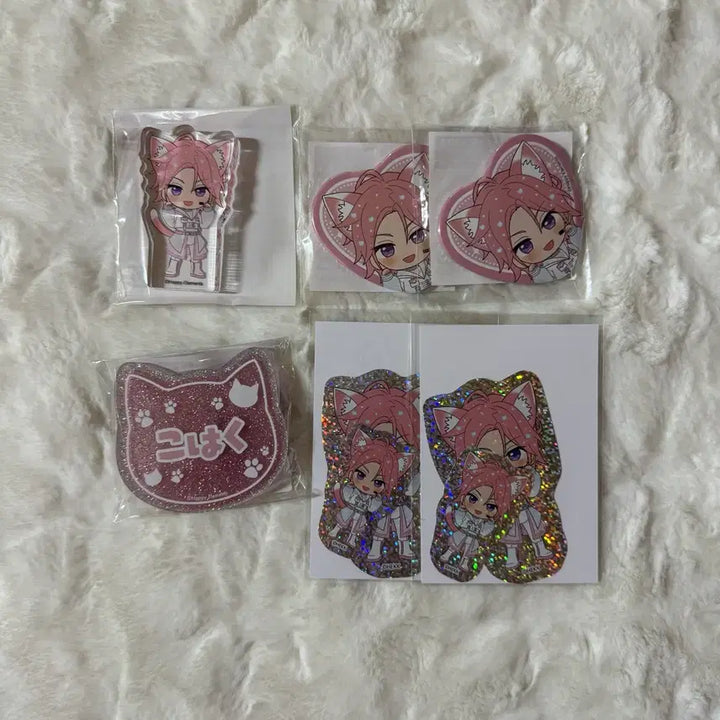 [BUNJANG] Ensemble Stars! Nanajatown Collaboration Oukawa Kohaku Crazy:B Name Acrylic Stand &amp; Hologram Sticker Set / 앙스타 난쟈타운 콜라보 오우카와 코하쿠 크레이지비 코롯토 오나마에 하트 캔뱃지 홀로그램 스티커 냥자타운 아크릴 고양이 네임