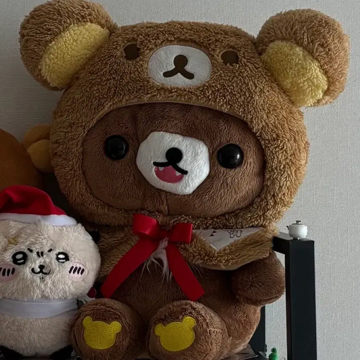 [BUNJANG] Rilakkuma 15th Anniversary Kuji Last One Prize &amp; Koguma Fuwa Fuwa Face Pouch / 리락쿠마 15주년 쿠지 라스트원 코구마 인형