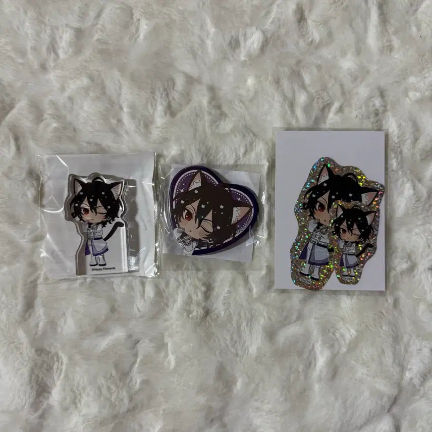 [BUNJANG] Ensemble Stars! Nijigasaki Collaboration Sakuma Rei UNDEAD Korotto Heart Can Badge Hologram Sticker Acrylic Cat / 앙스타 난쟈타운 콜라보 사쿠마 레이 언데드 코롯토 하트 캔뱃지 홀로그램 스티커 냥자타운 아크릴 고양이
