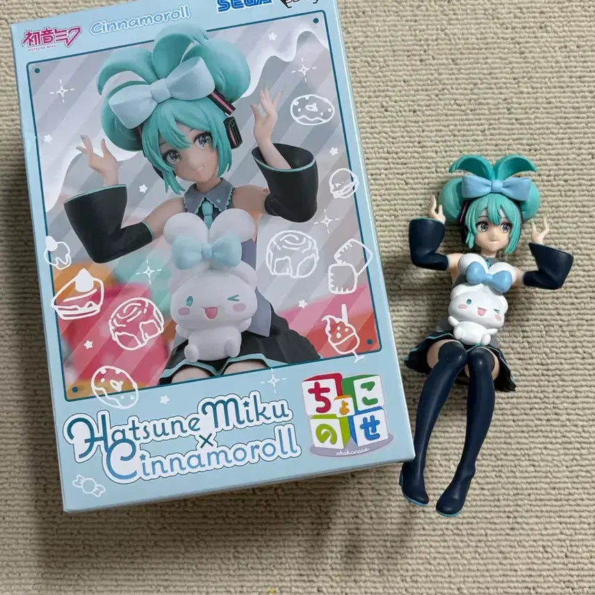 [BUNJANG] Hatsune Miku x Cinnamoroll Chokonokko Noodle Stopper Figure / 하츠네미쿠 시나모롤 쵸코노코 초코노코 피규어 누들 스토퍼 산리오 프로세카 보컬로이드 보카로
