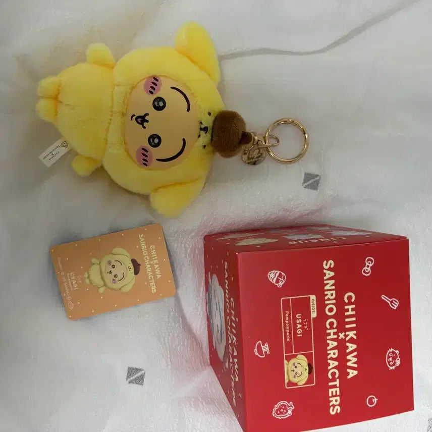 [BUNJANG] Chiikawa x Sanrio Usagi Collaboration Plush Keyring / 치이카와 산리오 우사기 콜라보 인형키링