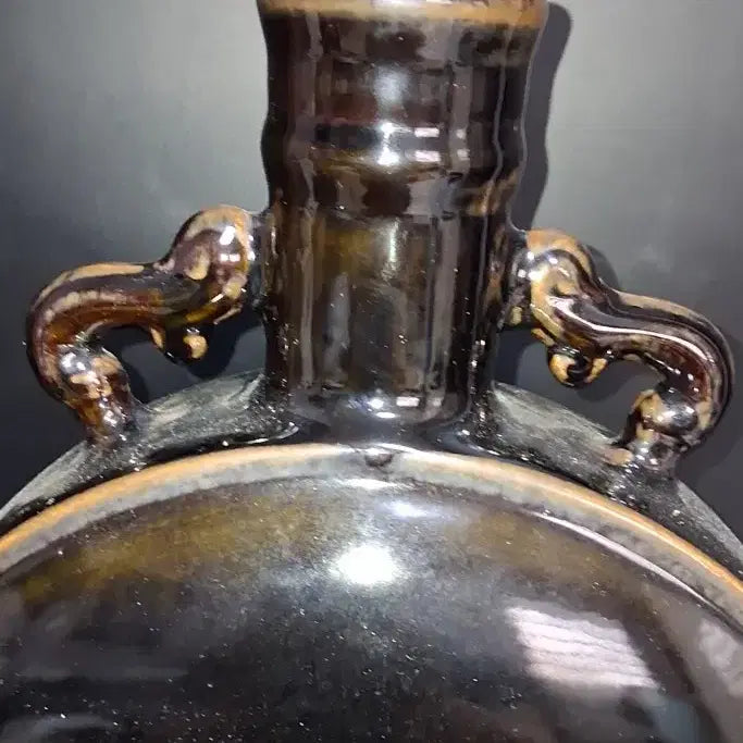 [BUNJANG] Yongzheng Period Black Glaze Gui Bottle / 옹정년제 양귀편병