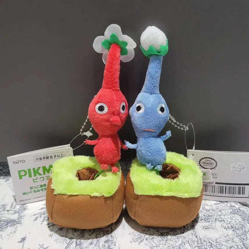 [BUNJANG] Pikmin Red &amp; Blue Pikmin Plush Doll Set / 피크민 타이토 인형 2종