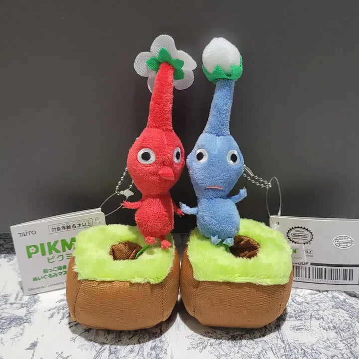 [BUNJANG] Pikmin Red &amp; Blue Pikmin Plush Doll Set / 피크민 타이토 인형 2종