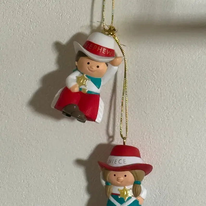 [BUNJANG] Vintage Hallmark Cowboy &amp; Cowgirl Ornament / 빈티지) 홀마크 카우보이&amp;카우걸 오너먼트