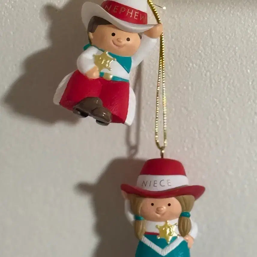 [BUNJANG] Vintage Hallmark Cowboy &amp; Cowgirl Ornament / 빈티지) 홀마크 카우보이&amp;카우걸 오너먼트