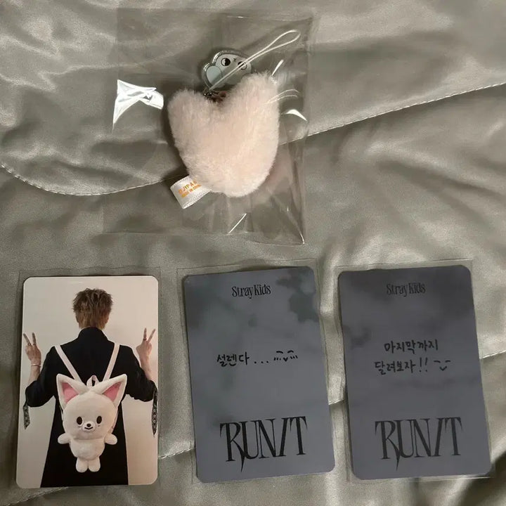 [BUNJANG] Stray Kids I.N Run It Concert Bundle Set Photocard &amp; Foxy Keyring / 아이엔) 스키즈 런잇 입장 기프트 폭시니 폼폼+ 아이엔 포카 3장 일괄