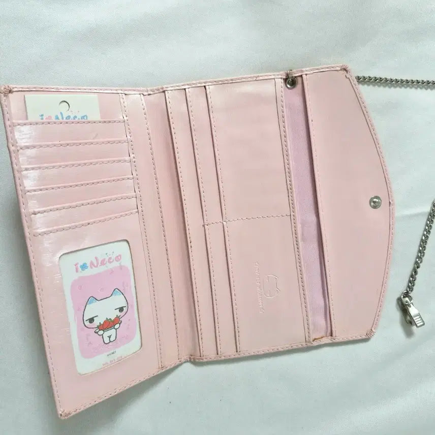 [BUNJANG] Aineko Pink Long Wallet / 고전문구 아이네코 핑크 장지갑 와와109 아이네꼬