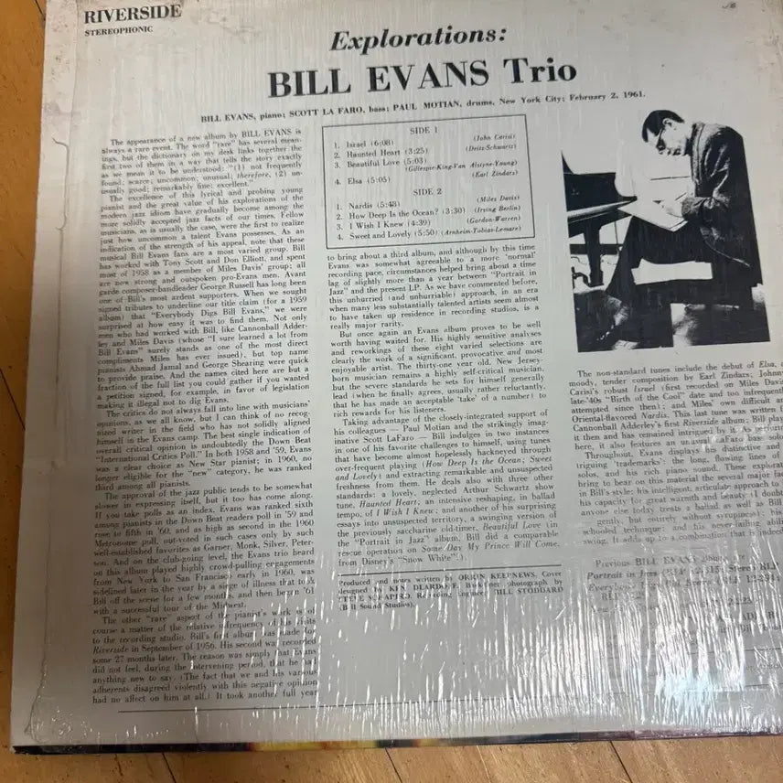 [BUNJANG] Bill Evans Trio Explorations LP Vinyl / 빌 에반스 트리오 Explorations LP 바이닐