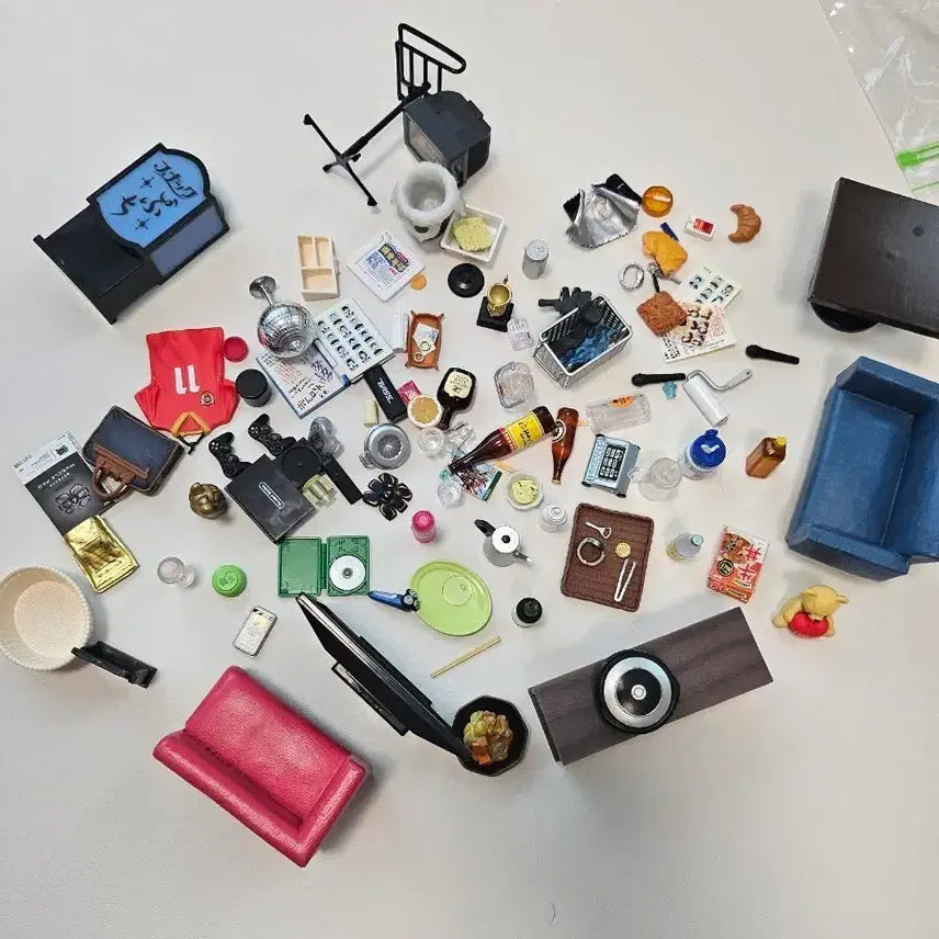 [BUNJANG] Miniature Prop Set for Roombox Decoration (Re-Ment Figures) / 택포 미니어처 소품 세트 룸박스 장식 리멘트 피규어