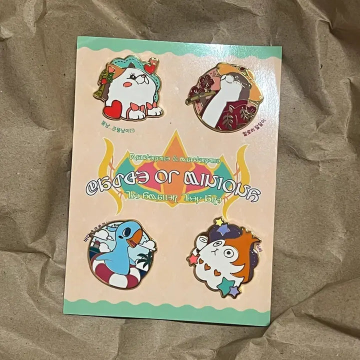 [BUNJANG] Final Fantasy XIV (FF14) Chibi Plush Badge Set (4 Types) / 파이널판타지14 파판14 꼬마친구 뱃지 4종