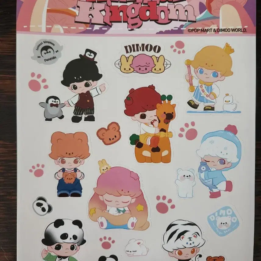 [BUNJANG] POP MART DIMOO Animal Kingdom Sticker Set / 팝마트 POP MART 디무 애니멀 킹덤 스티커