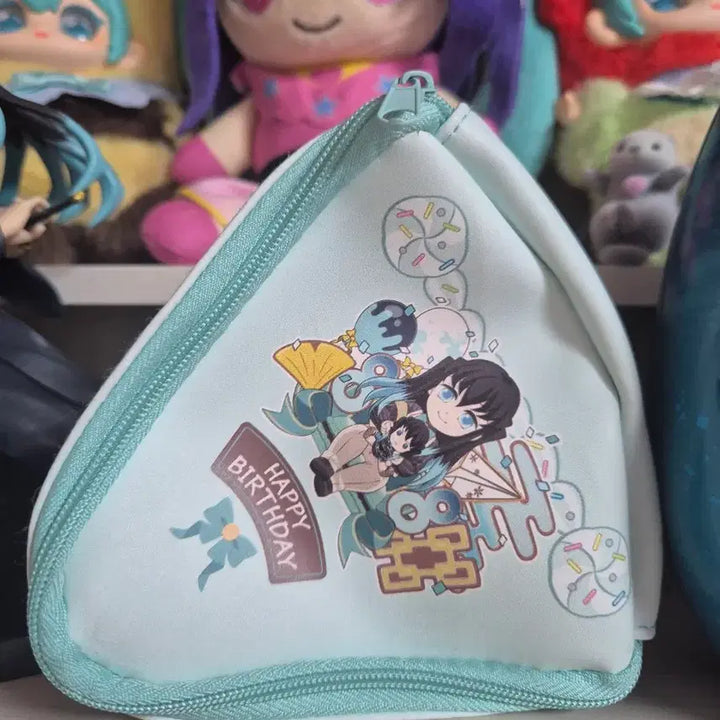 [BUNJANG] Demon Slayer Tokito Muichiro Pouch &amp; Egg Tin Case Set / 귀멸의 칼날 토키토 무이치로 파우치 &amp; 에그 틴케이스