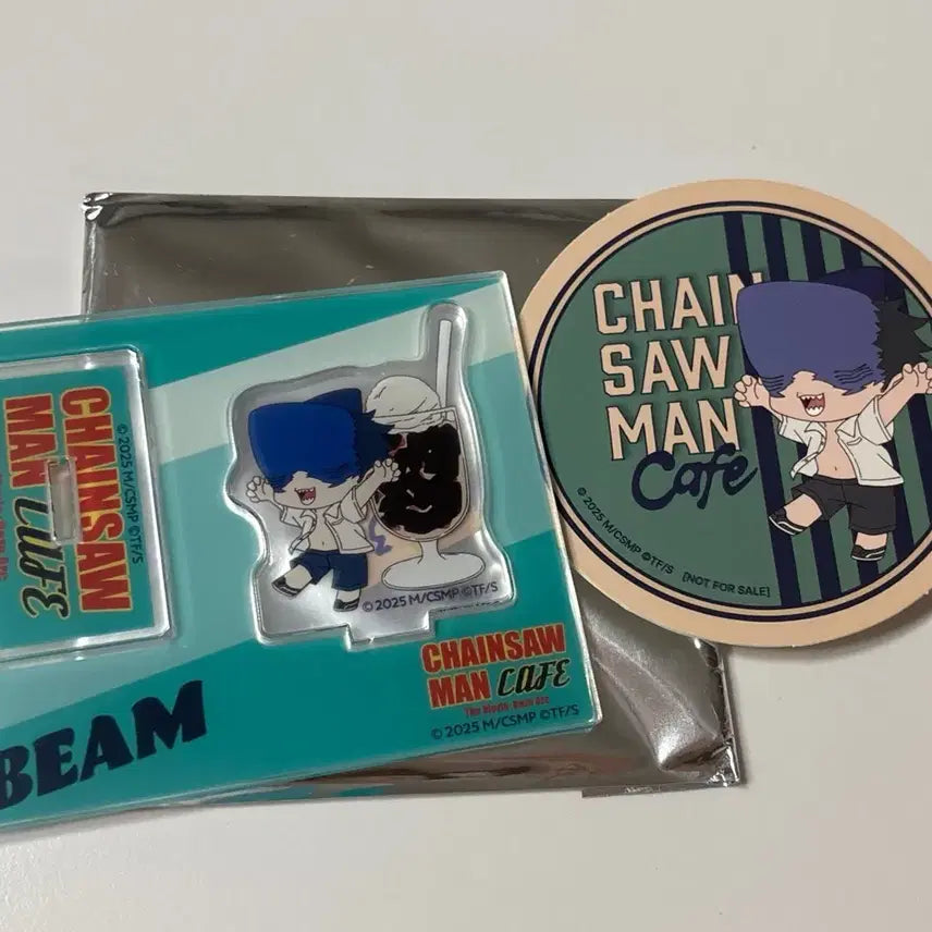 [BUNJANG] Chainsaw Man Aki Hayakawa Cafe Beam Acrylic Stand &amp; Coaster Set / 체인소맨 카페 빔 아크릴 스탠드 코스터 세트