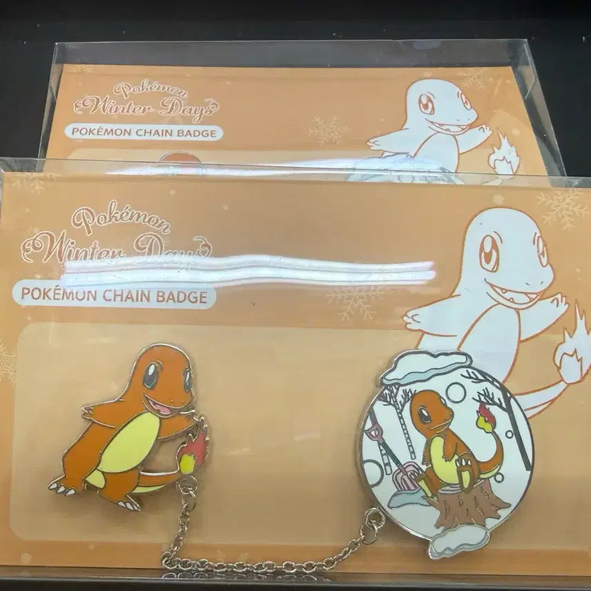 [BUNJANG] Pokemon Charmander Winter Snowball Chain Badge / 포켓몬스터 파이리 윈터 스노우볼 체인 배지 리센느 원이