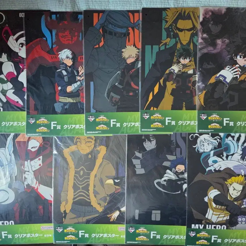 [BUNJANG] My Hero Academia Ichiban Kuji F Prize Poster Set / 히로아카 제일복권 F상 포스터 9종 전종 일괄