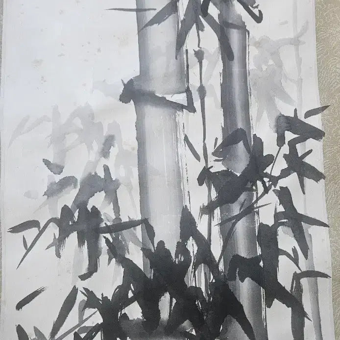 [BUNJANG] Chinese Bamboo Ink Painting Scroll / 중국  대나무 수묵화 족자