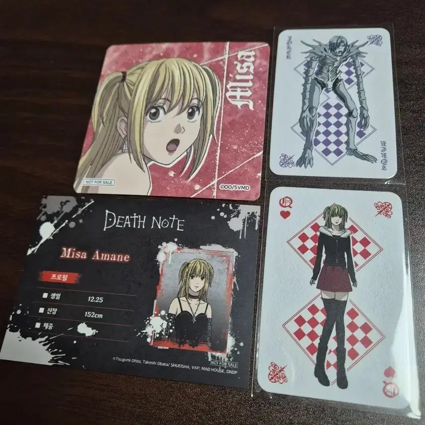 [BUNJANG] Death Note Misa Amane Tunik Coaster Special Exclusive Lucky Draw Photocard / 데스노트 미사 투니크 코스터 특전 프로필 카드 럭드 포카