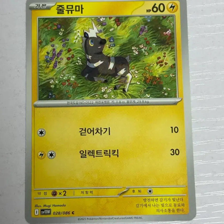 [BUNJANG] Pokemon Card Jummaru (028) / [귀여운 포켓몬카드] 줄뮤마 028