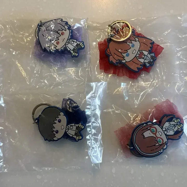 [BUNJANG] Evangelion Rubber Keychain Gacha Set / 에반게리온 러버 키링 가챠 4종 일괄
