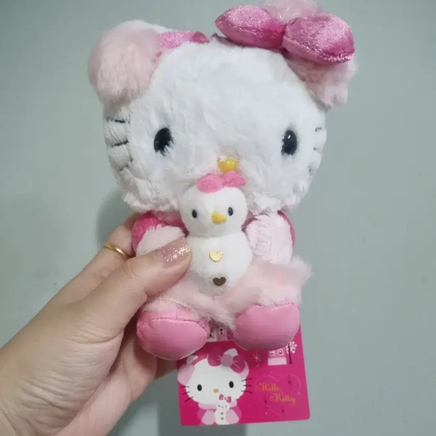 [BUNJANG] Rare Vintage Kitty Snowman Ear Muffs Doll Mascot / 레어 고전 키티 눈사람 귀마개 인형 마스코트