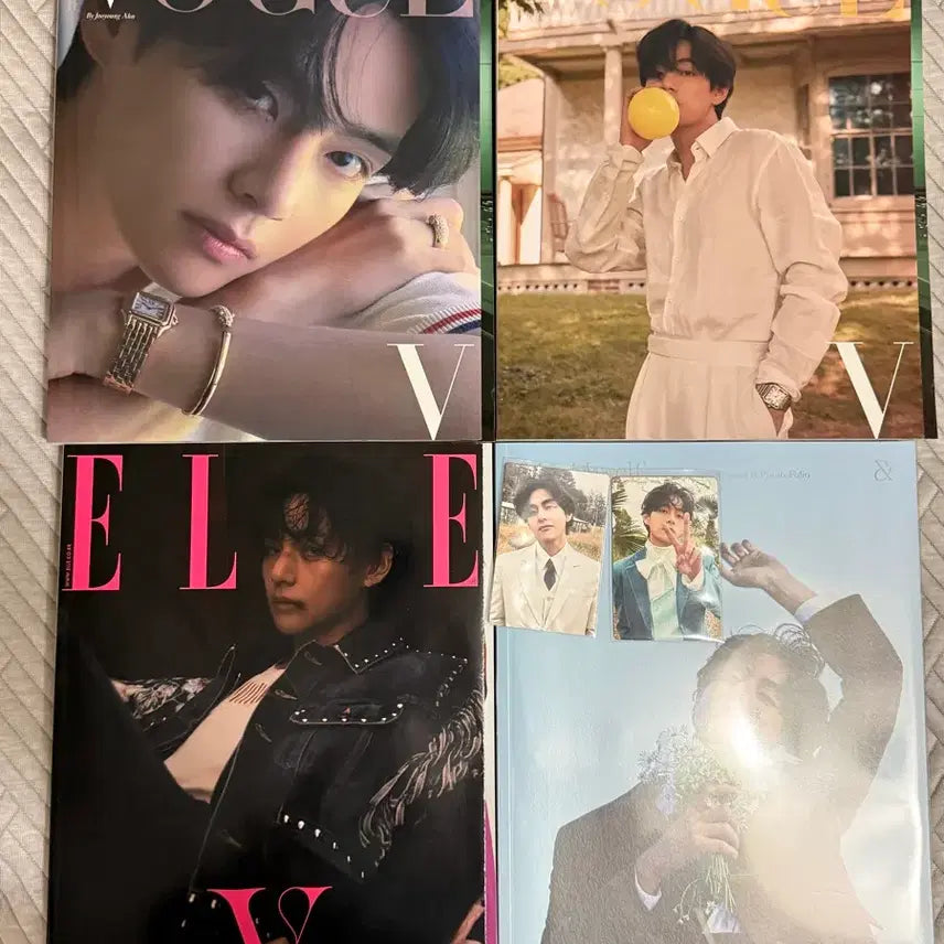 [BUNJANG] V Vogue Elle Magazine Photobook Photocard / 뷔 화보집 보그 엘르 잡지 포토북 포카