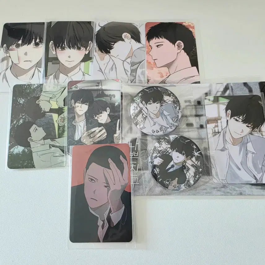 [BUNJANG] Mr.Blue Bad Friend Photocard &amp; Pin Button Set Bundle / 나쁜친구 미블 포카 캔뱃지 핀버튼SET 일괄 판매 미스터블루