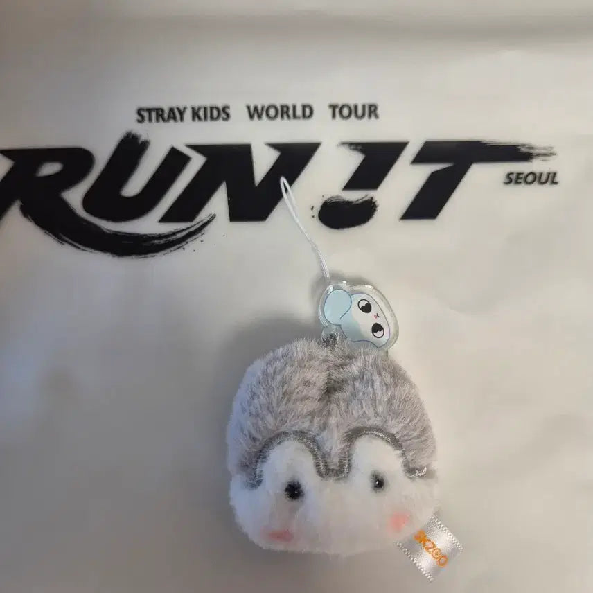 [BUNJANG] Stray Kids Run It Concert Wolf Chan Bang Chan Keyring + String Bag / 스트레이키즈 런잇 (Run it) 콘서트 울프찬 방찬 키링+스트링백