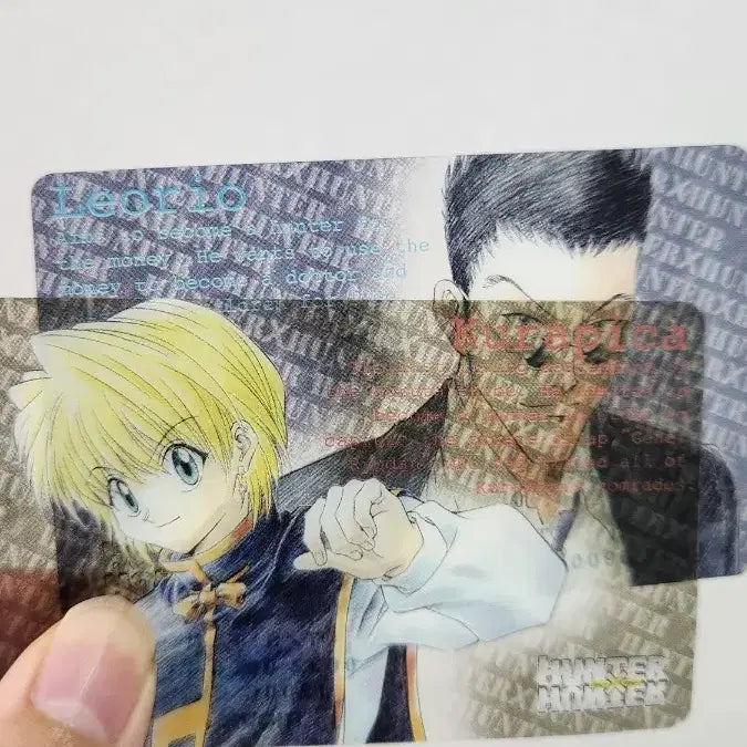 [BUNJANG] Hunter x Hunter Old Animation Clear Cards Bundle Set (Kurapika, Leorio) / 헌터헌터 헌헌 크라피카 레오리오 구작카드 클리어카드 일괄판매