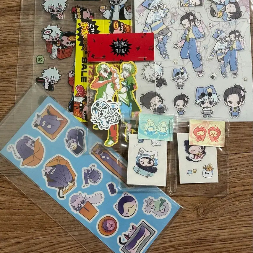 [BUNJANG] Jujutsu Kaisen Gojo &amp; Geto Sticker Bundle Set / 주술회전 고죠 게토 비공굿 스티커띠부실 일괄