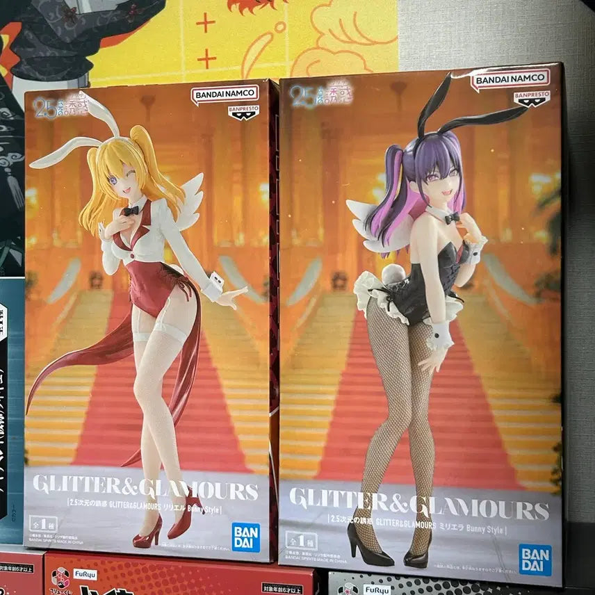 [BUNJANG] Glittery Liliel &amp; Mikael Bunny Girl Figure 2-Set / 2.5차원의 유혹  글리터리리엘 ,미카리 바니걸 피규어 2종 세트