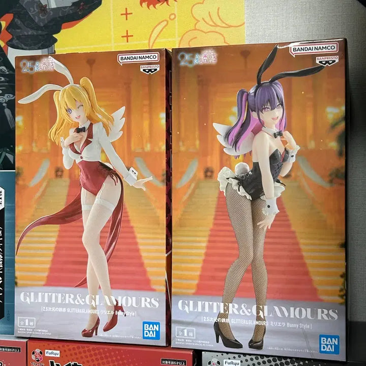 [BUNJANG] Glittery Liliel &amp; Mikael Bunny Girl Figure 2-Set / 2.5차원의 유혹  글리터리리엘 ,미카리 바니걸 피규어 2종 세트