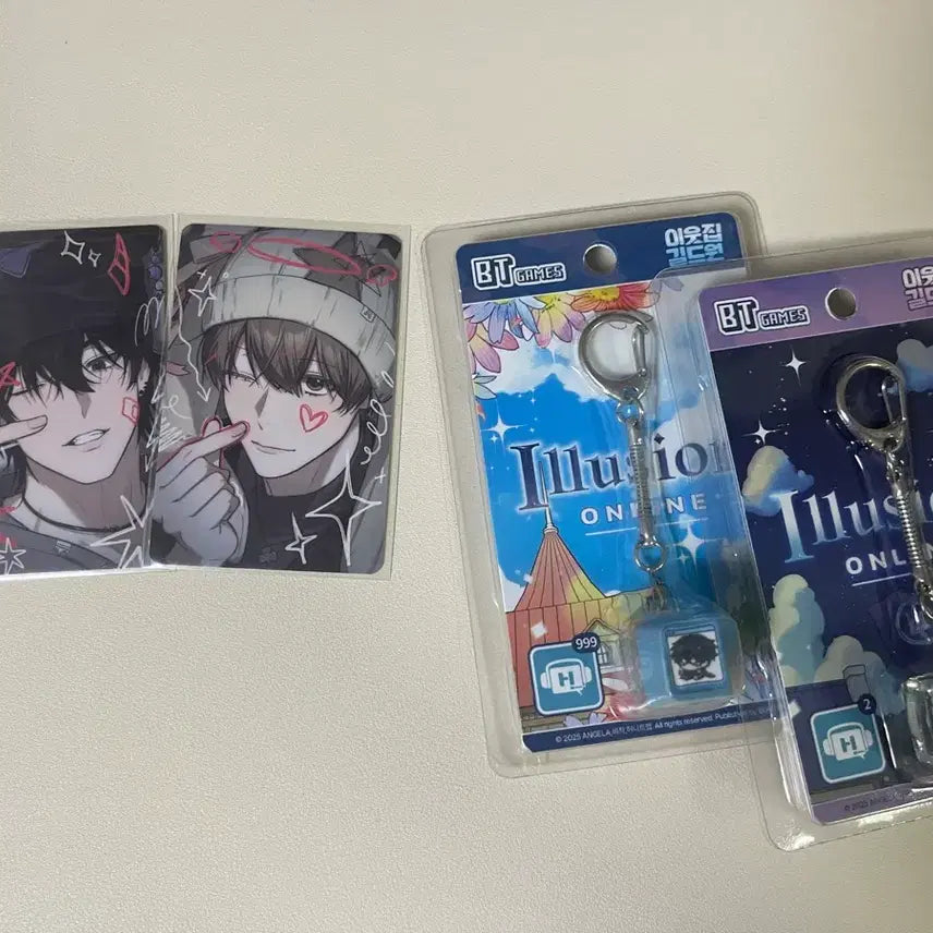 [BUNJANG] Lee Woojin (The Neighboring Guild Member) Kilgwon Keycap Keyring Set, Photocard Bundle Set / 이웃집길드원 이길원 키캡 키링 세트 윤지구 이여운 포카 포토카드 일괄 양도