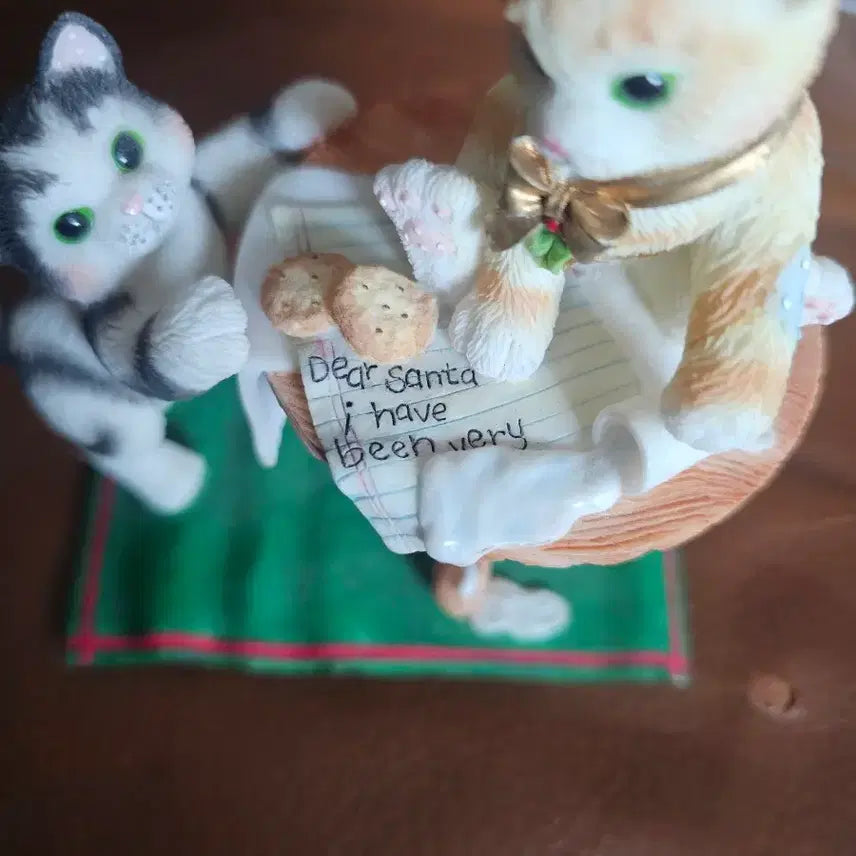 [BUNJANG] Vintage Cat Figurines Set / 고양이 인형 2마리 피겨린 빈티지