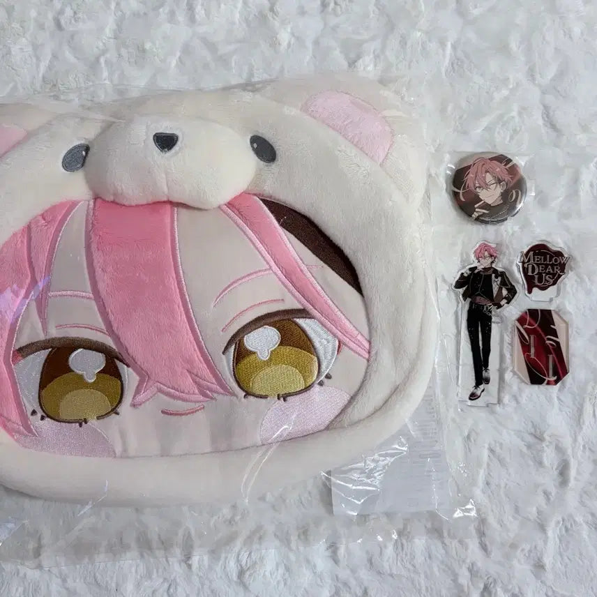 [BUNJANG] Ensemble Stars! Melodious Knights Kuon Mashu Plush Bag &amp; Merchandise Bundle / 앙스타 멜로디어스 쿠온 마슈 곰타백 곰누이 이타백 유닛복 패티쓰리 아크릴스탠드 캔뱃지