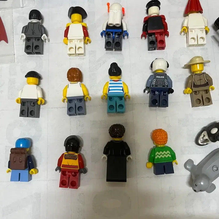[BUNJANG] LEGO 14th Series Animal Minifigures, Police Car (60273), Beach Motorcycle (30369) - Used / 레고 정품 중고 피겨 14기, 동물 피겨, 60273 경찰차, 해변 바이크