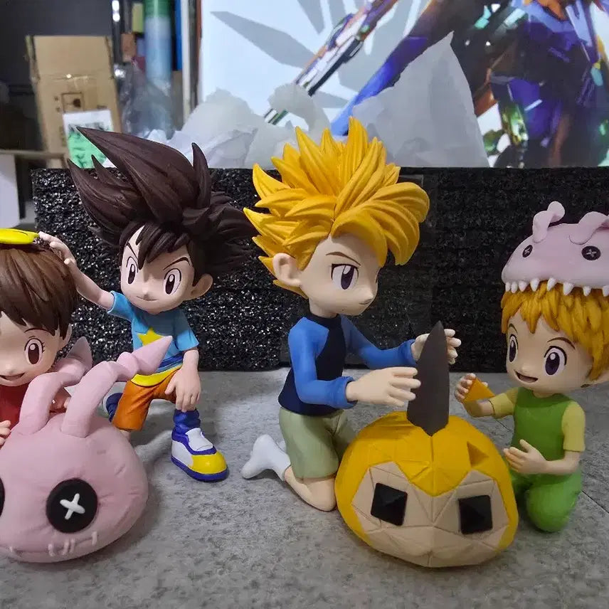 [BUNJANG] Digimon DMX Tai &amp; Kari, Matt &amp; T.K. Childhood Figures Set / 디지몬 DMX 태일&amp;나리, 매튜&amp;리키 유년시절 피규어 팝니다