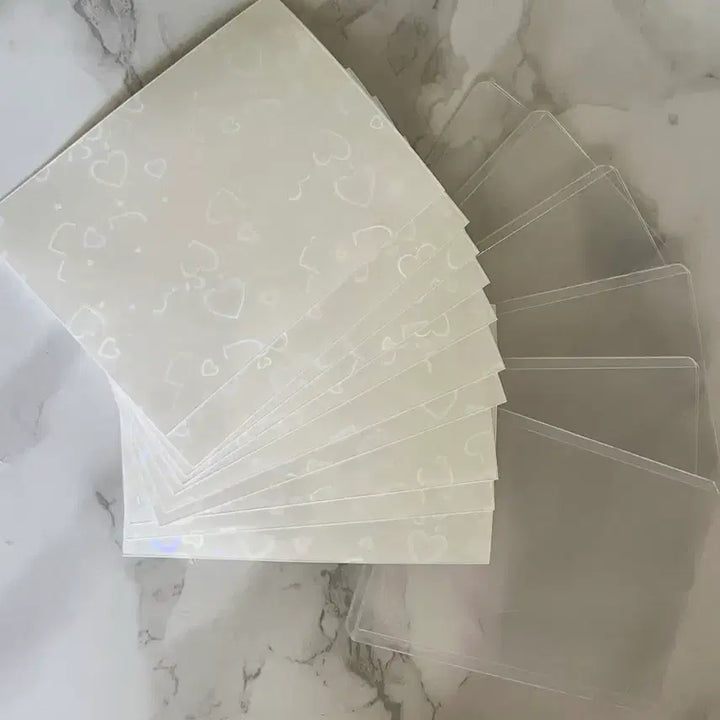[BUNJANG] Hologram Heart Card Sleeve &amp; Toploader Set with MUJI Container / 슬리브&amp;탑로더, 서비스 통