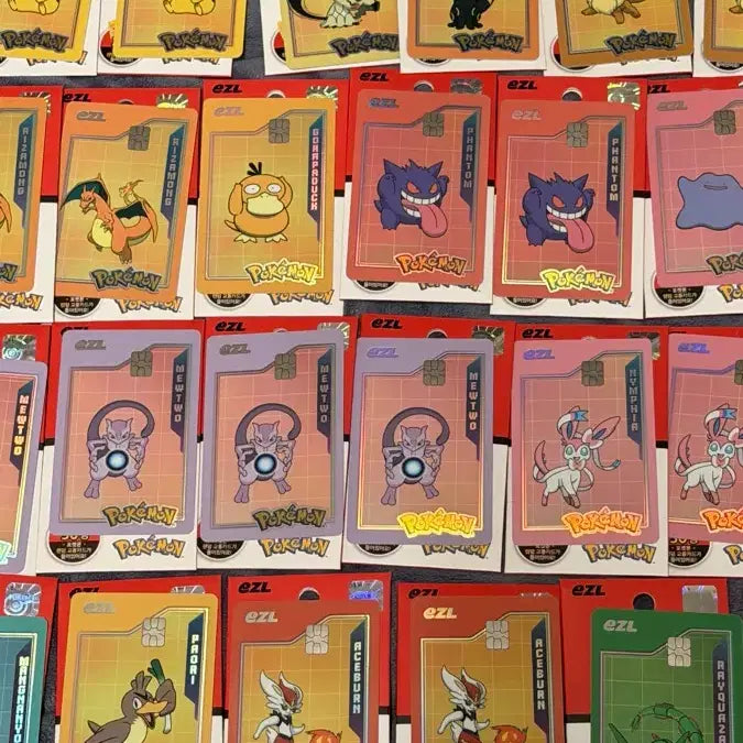 [BUNJANG] Pokemon Transportation Card Set Charizard, Mewtwo, Ditto / 포켓몬 교통카드 이즐 포켓몬 교통카드 리자몽 뮤츠 메타몽