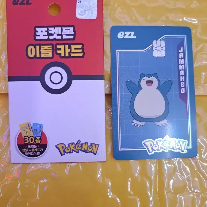 [BUNJANG] Pokemon Izle Snorlax Transit Card / 포켓몬 이즐 교통카드 잠만보