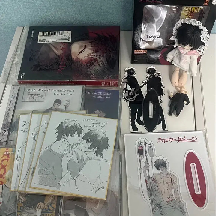 [BUNJANG] Slow Damage Limited Edition with Towa Nendoroid, Drama CDs, and Chiral Night Acrylic Stand / (안전결제바로o) 슬로우데미지 초회한정판, 넨도로이드, 드라마cd 등등
