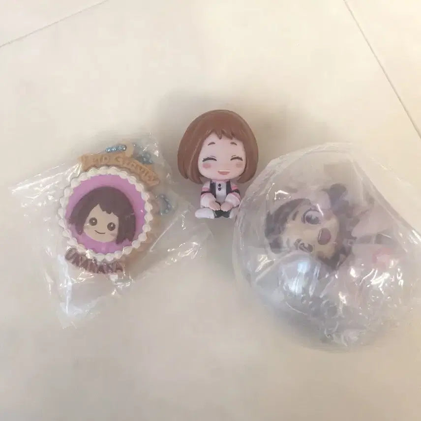 [BUNJANG] Ochakochako Ochaco Cookie Charm &amp; Onemutan Figure Bundle / 우라라카 쿠키참 오네무탄 가챠 일괄