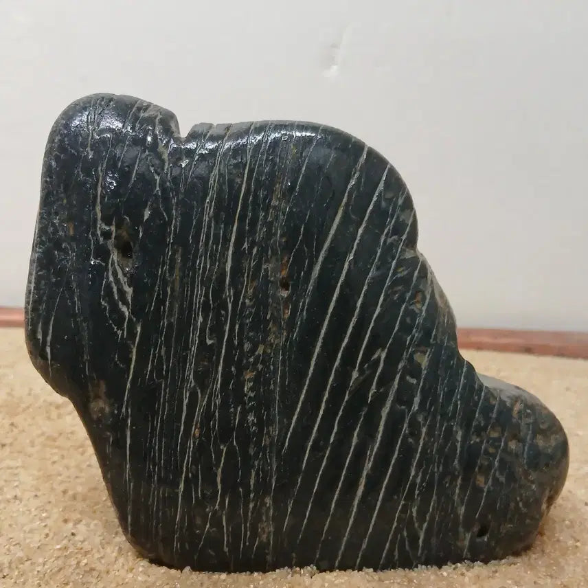 [BUNJANG] Namhangang Julmiseok Stone (15x11x3cm) / 수석 자연수석 남한강 줄미석