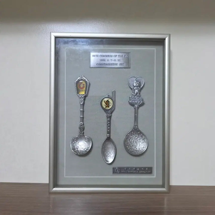 [BUNJANG] 1988 Seoul Olympics Hodori Pewter Teaspoon Frame / 88올림픽 기념 호돌이 주석 티스푼 액자