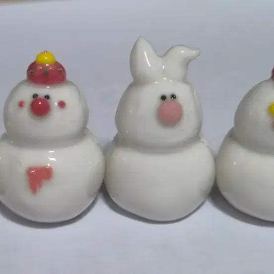 [BUNJANG] Doase Snowman Ceramic Figurines Bundle Set / 도아세 눈사람 도자기 피규어 일괄