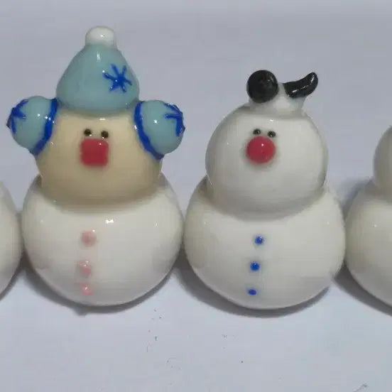 [BUNJANG] Doase Snowman Ceramic Figurines Bundle Set / 도아세 눈사람 도자기 피규어 일괄