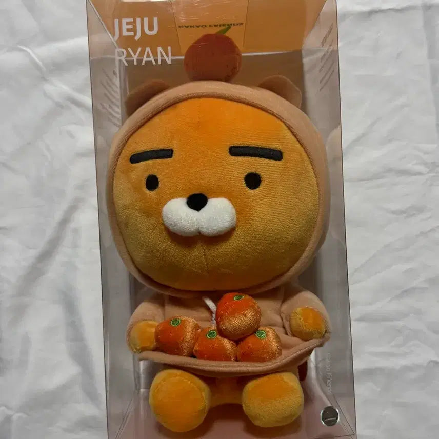 [BUNJANG] Kakao Friends Jeju Tangerine Ryan Doll (Limited Edition) / [미개봉] 카카오프렌즈 제주 감귤 라이언 인형 제주 한정판 굿즈