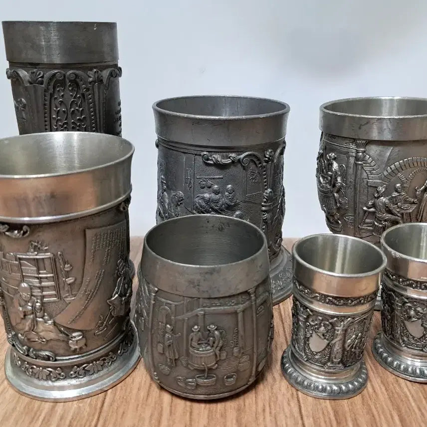 [BUNJANG] Antique Engraved Cup Set / 주석잔